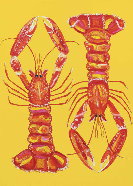 Vibrant Lobster Pair - XL Poster