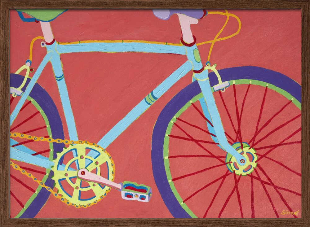 Bright Retro Bicycle - XL Poster