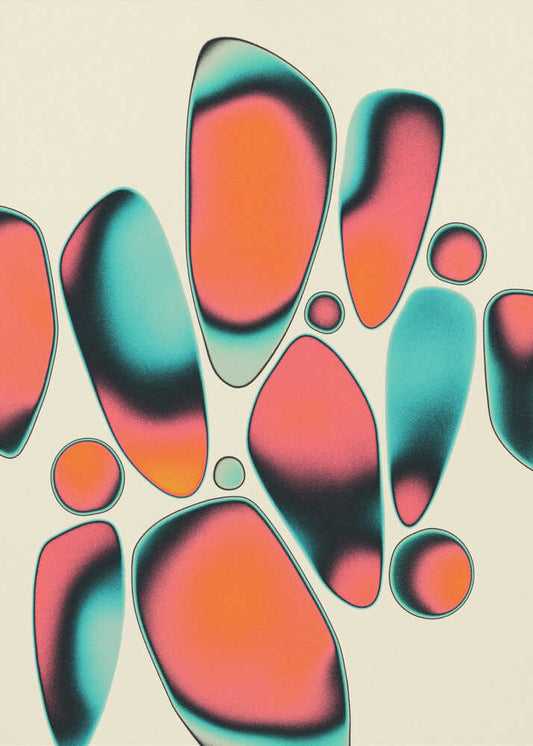 Vibrant Gradient Shapes - XL Poster