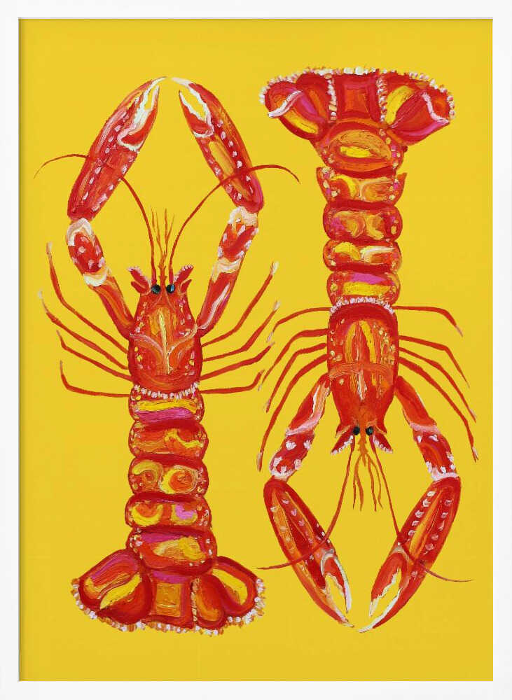 Vibrant Lobster Pair - XL Poster