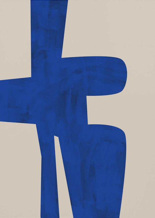 Modern Blue Forms - XL Poster