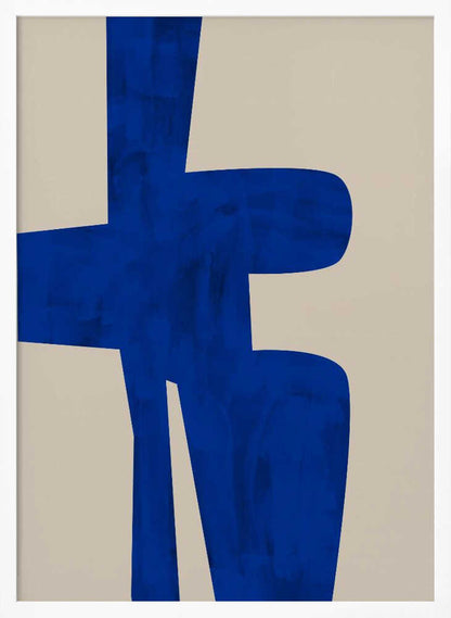 Modern Blue Forms - XL Poster