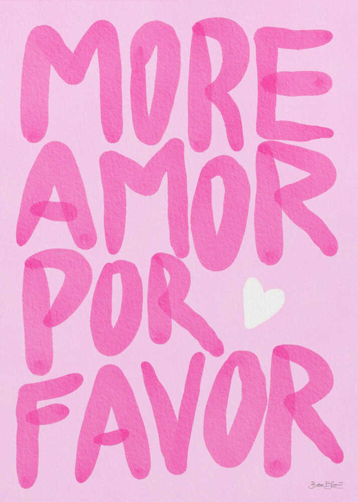 Pink More Amor Please - XL Poster