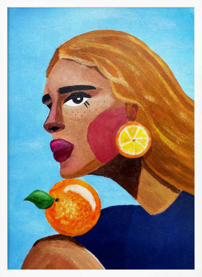 Woman With Orange - XL Poster