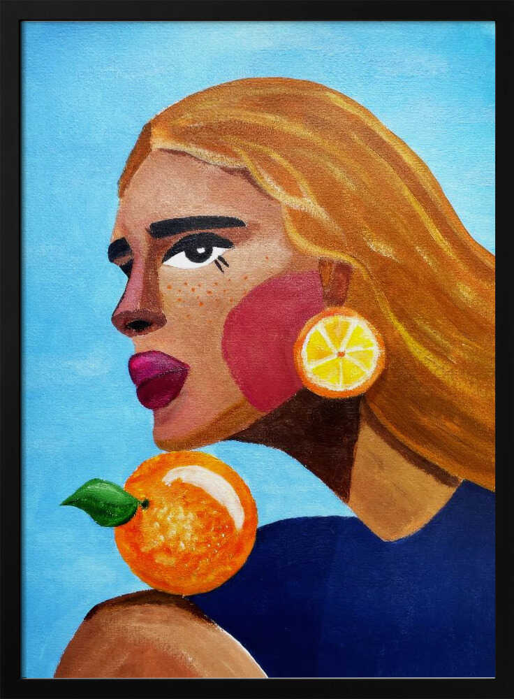 Woman With Orange - XL Poster