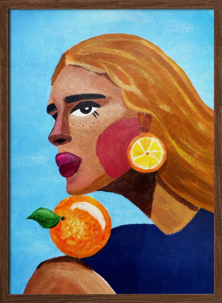Woman With Orange - XL Poster