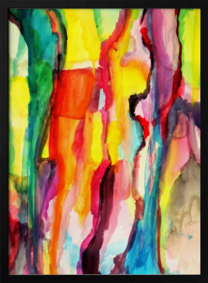 Vibrant Fluid Abstract Colors - XL Poster