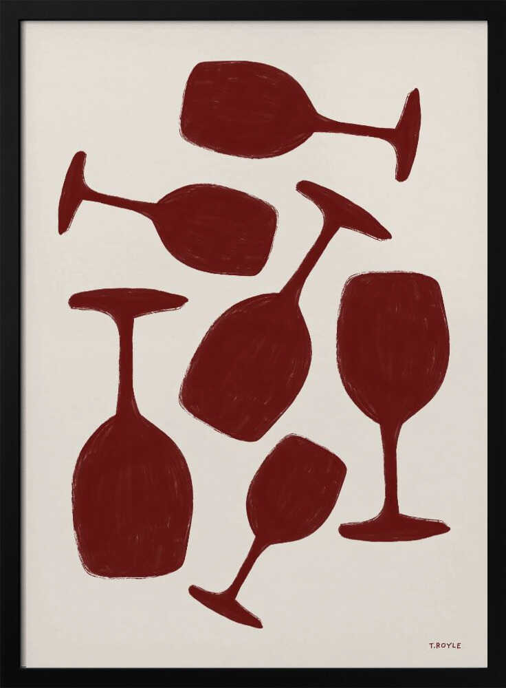 Scattered Wine Glasses - XL Poster