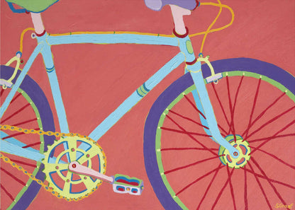 Bright Retro Bicycle - XL Poster
