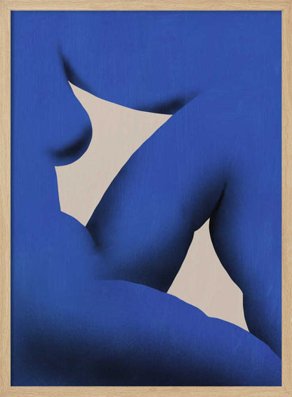 Serene Blue Figure - XL Poster