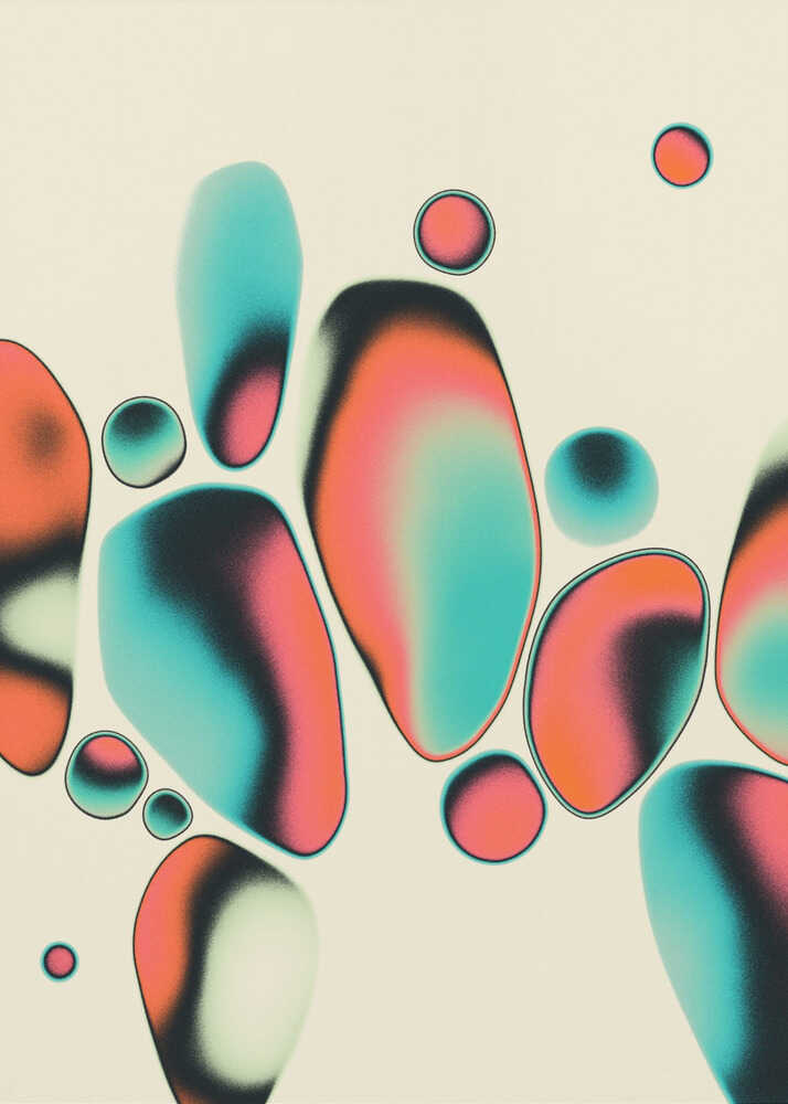 Vibrant Fluid Shapes - XL Poster