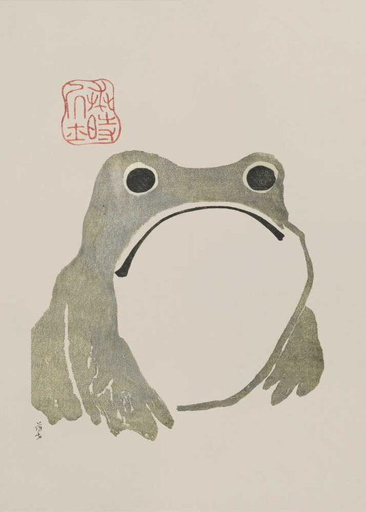Grumpy Frog I Original - XL Poster