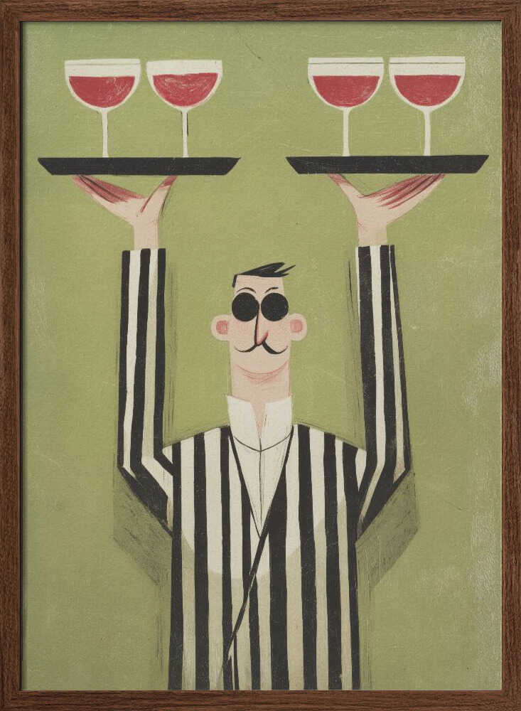 Elegant Waiter Service - XL Poster
