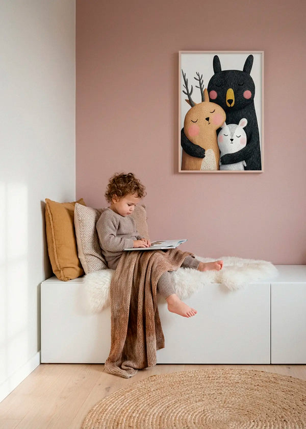 Posters med djur och trygghet