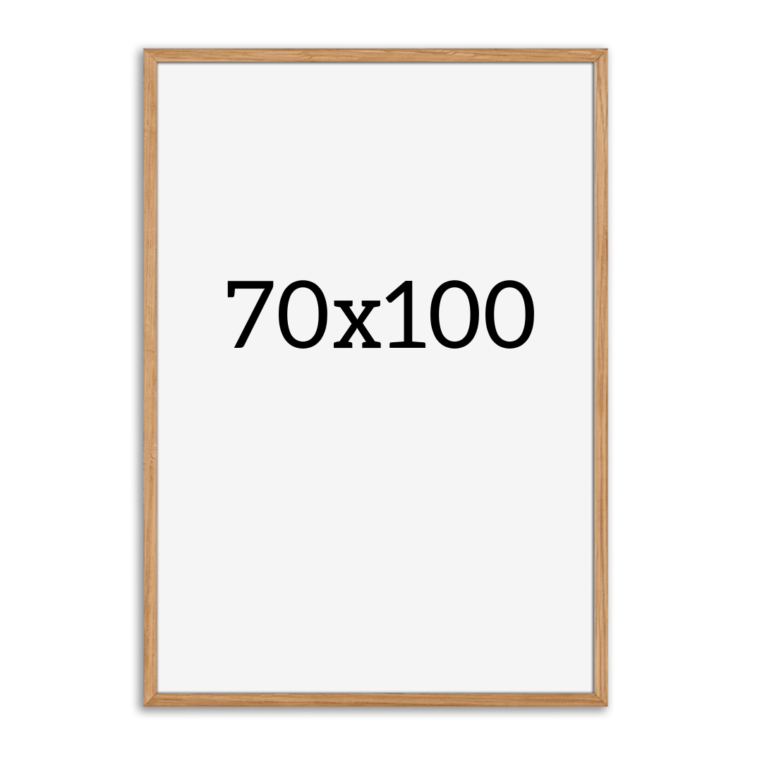 Stor egetræsramme 70x100 cm fra HelloPoster – klassisk ramme i massiv eg til større plakater og kunsttryk.