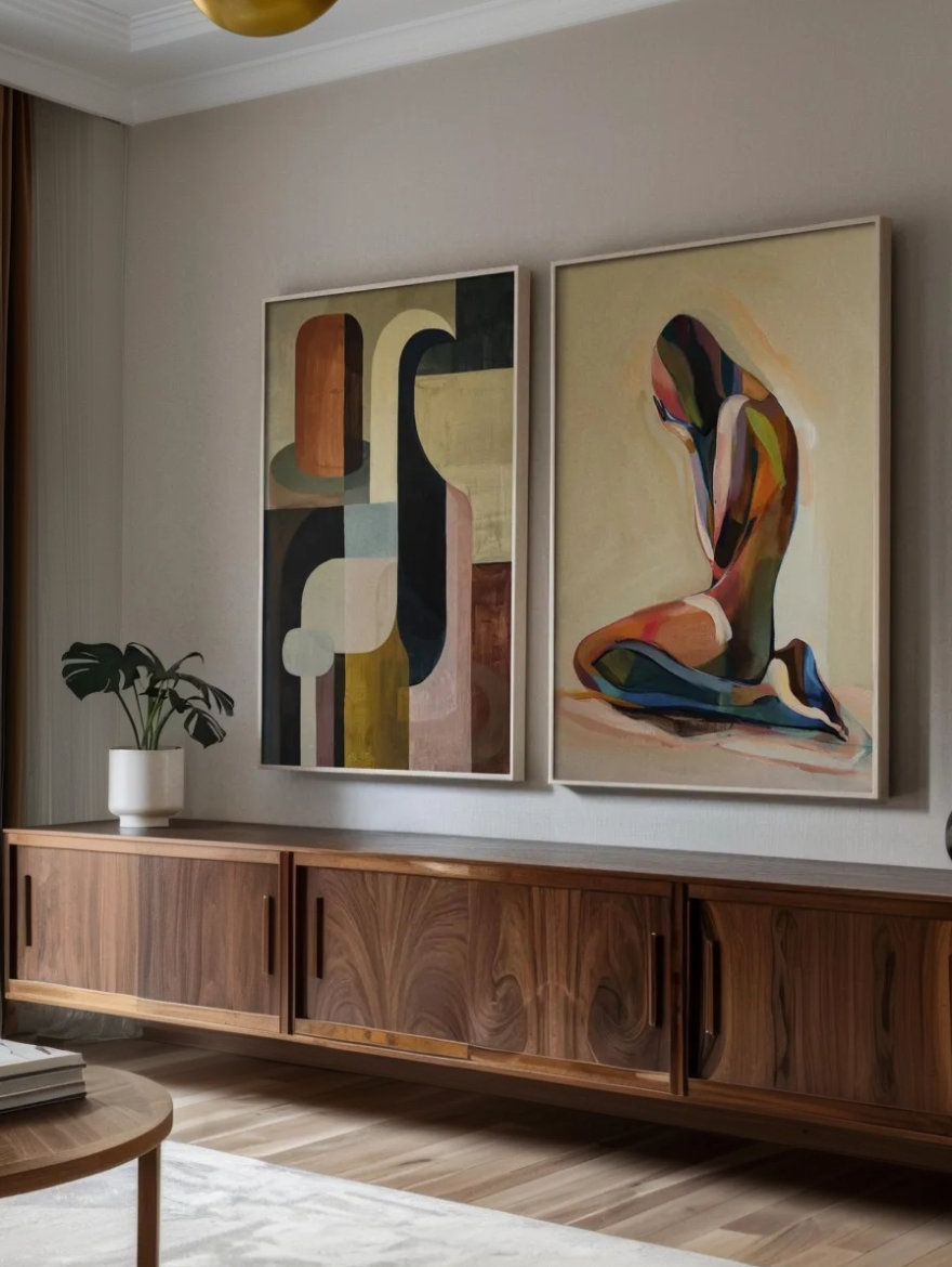 Harmonious and body color in a nordic inspired living room