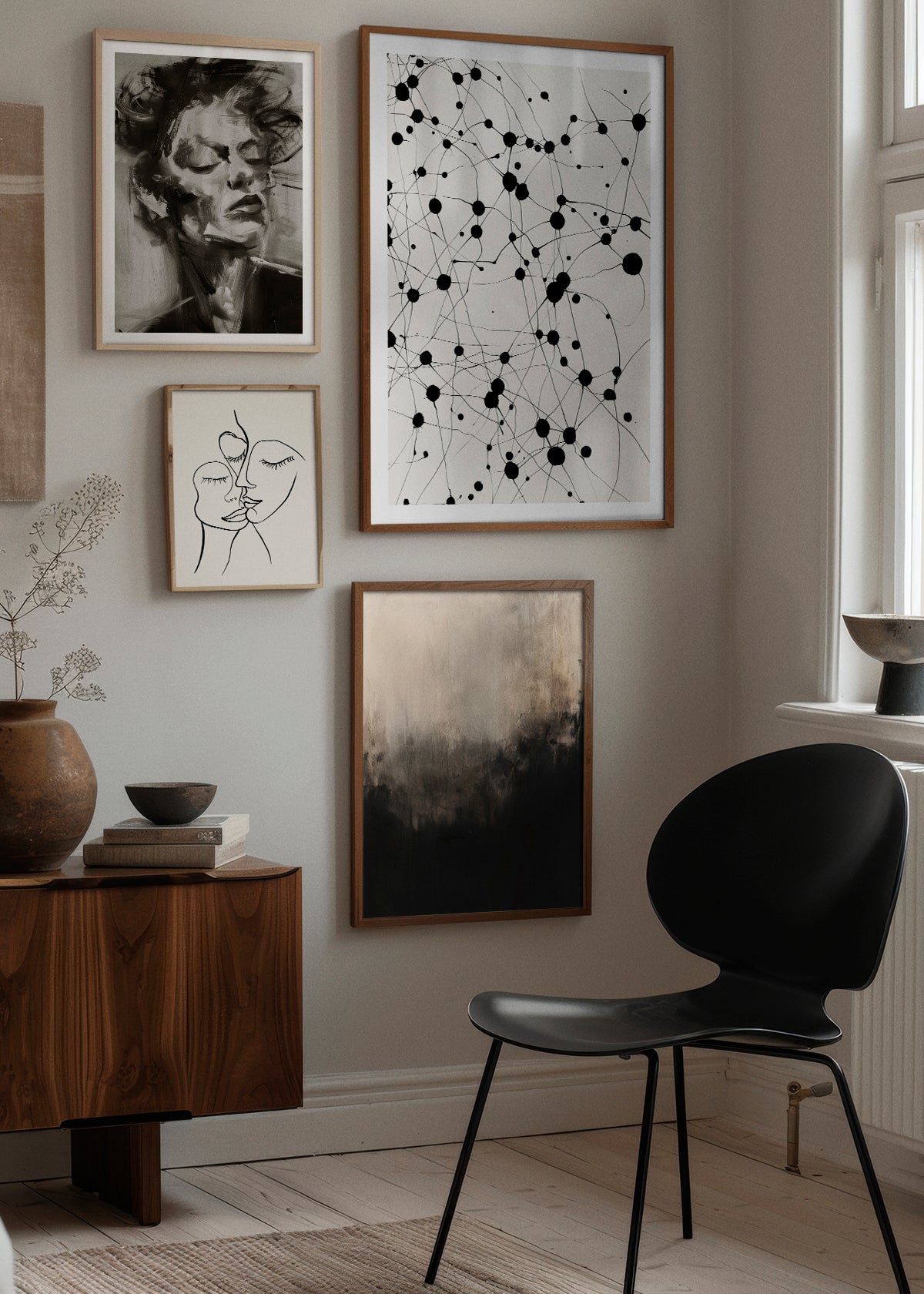 Earth - HelloPoster - Earth artwork styled in Nordic gallery wall with muted décor