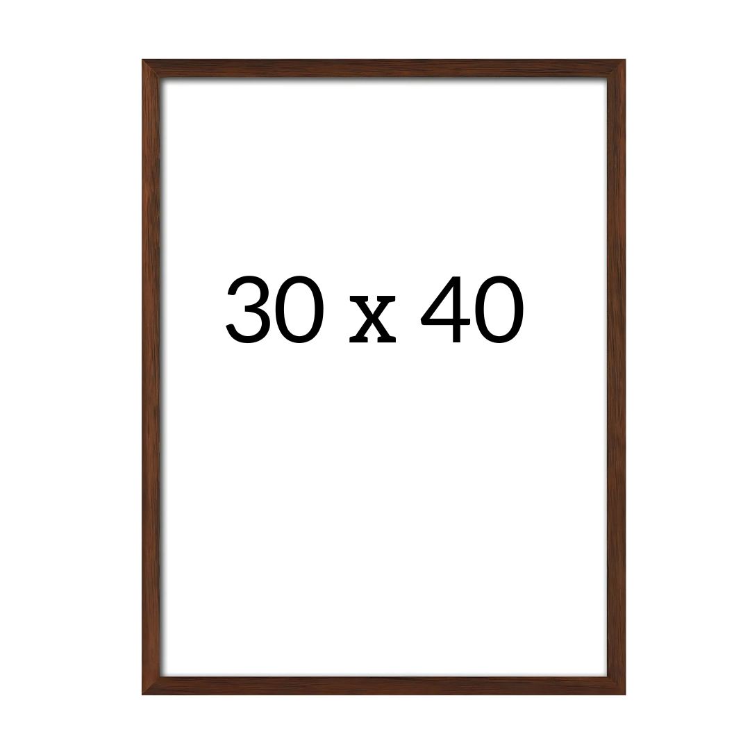 Dark oak frame 30x40 cm – elegant wooden poster frame with clear glass