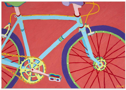 Bright Retro Bicycle - XL Poster