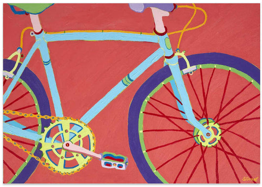 Bright Retro Bicycle - XL Poster