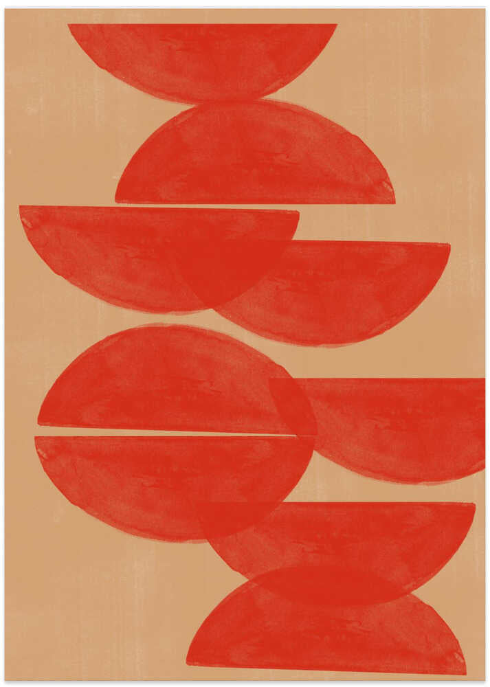 Crimson Symmetry - XL Poster
