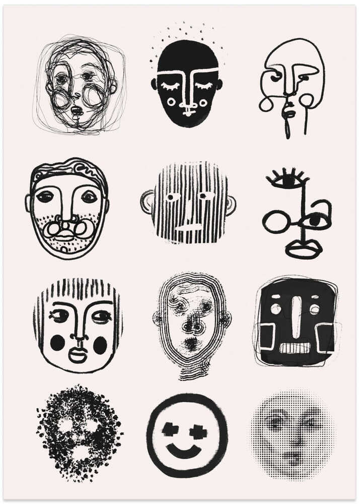 Faces of Emotion - XL Poster