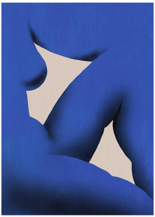 Serene Blue Figure - XL Poster