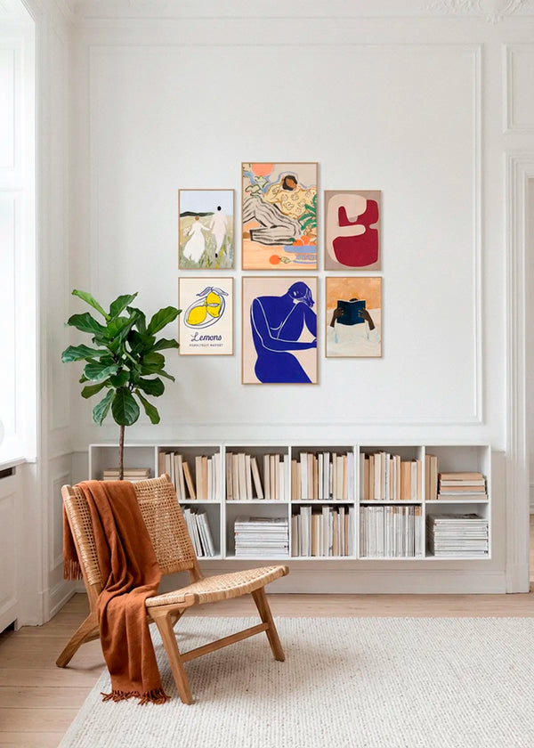 Färgstarka posters för vardagsrummet